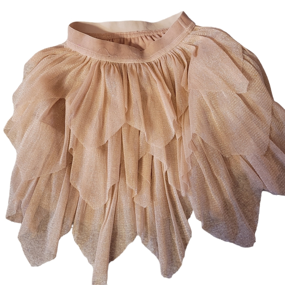 Afton Street Skirt 2T Blush Pink Sparkle Tulle Lined 4 Layers Elastic Waist - Picture 1 of 6